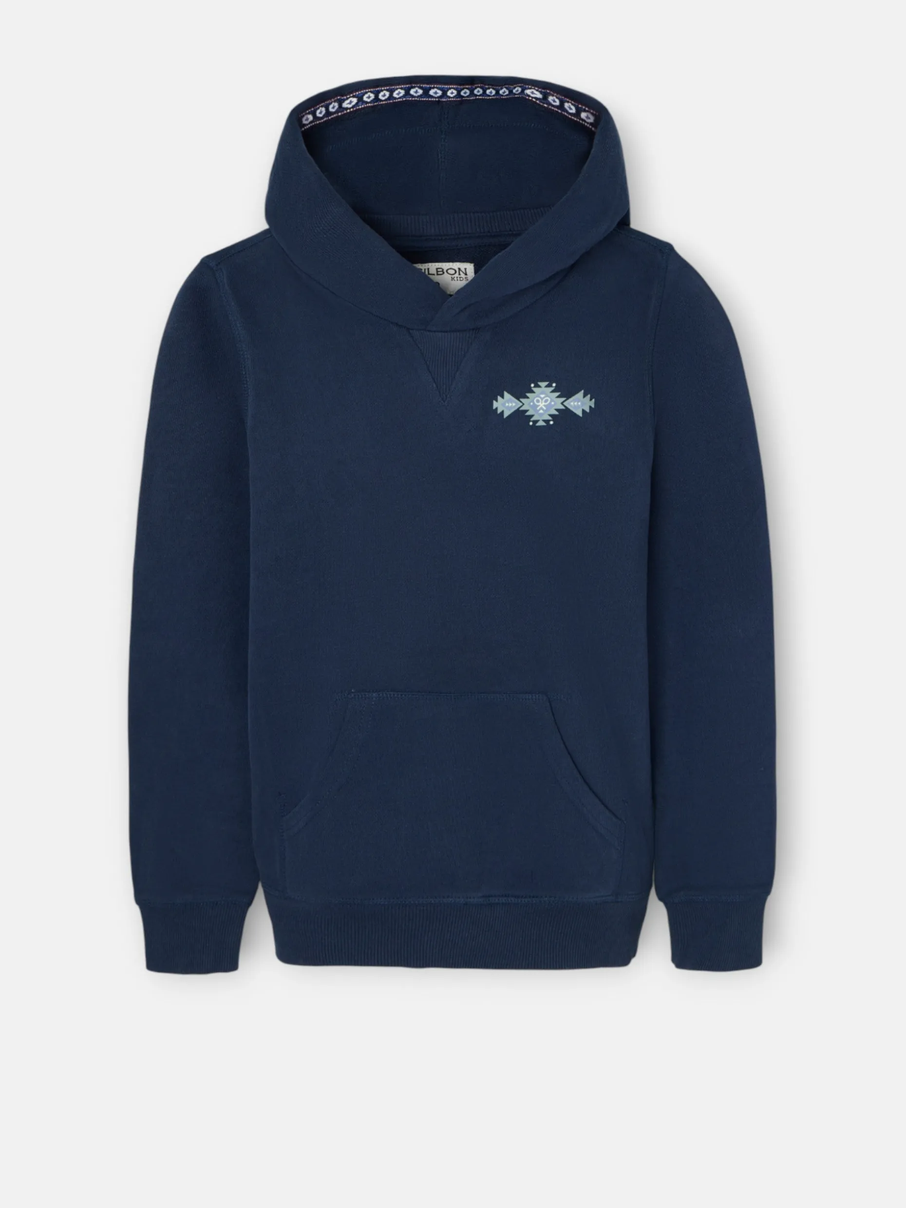 Sudadera kids hoodie cordon etnico azul marino
