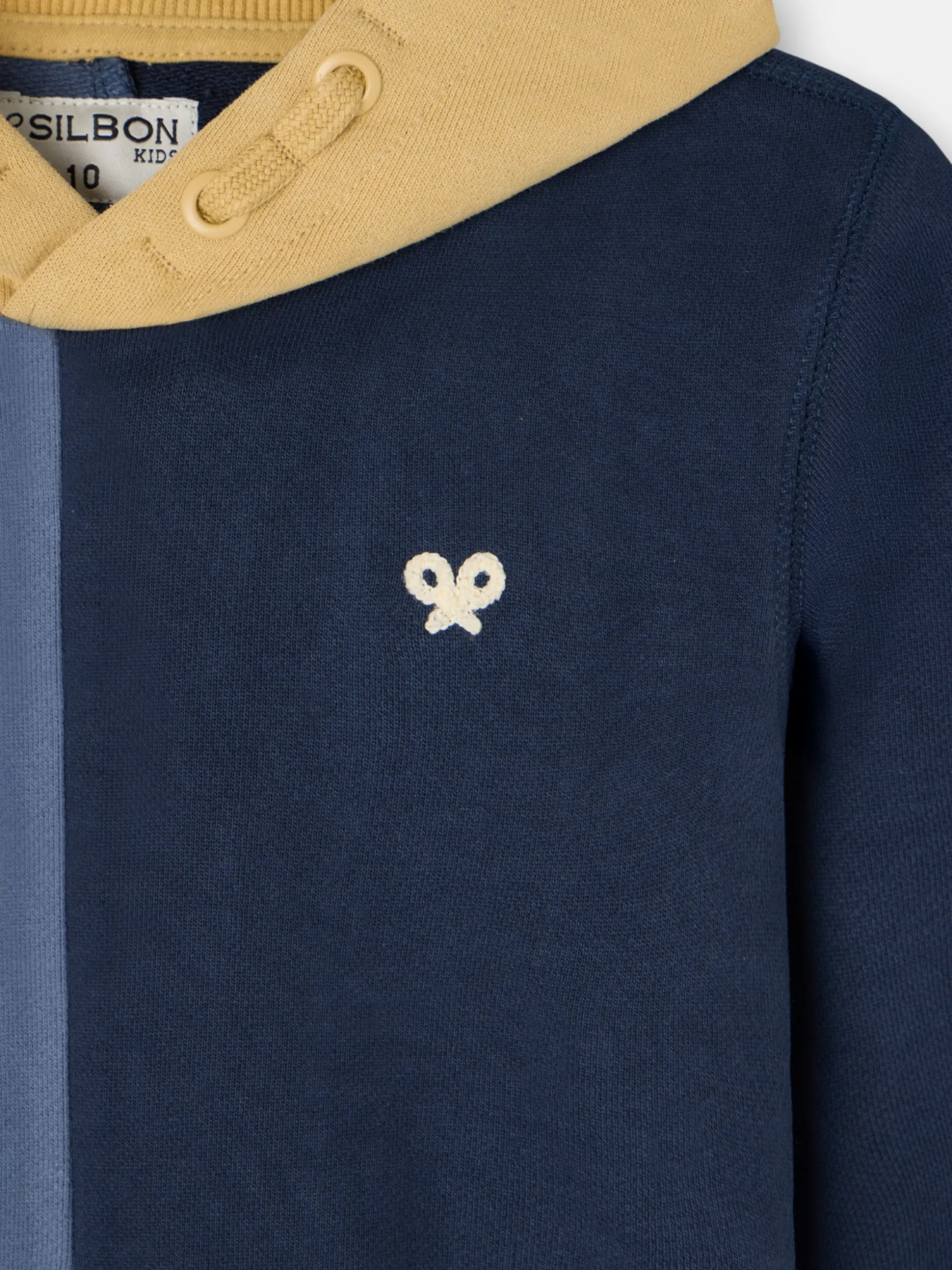 Sudadera kids hoodie multicolor azul mostaza