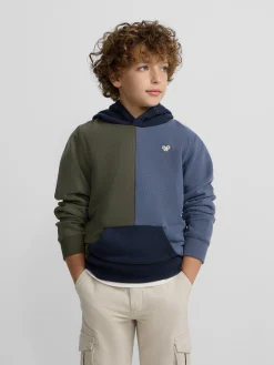 Sudadera kids hoodie multicolor azul verde
