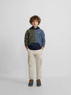 Sudadera kids hoodie multicolor azul verde