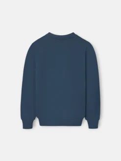 Sudadera kids letras silbon azul marino