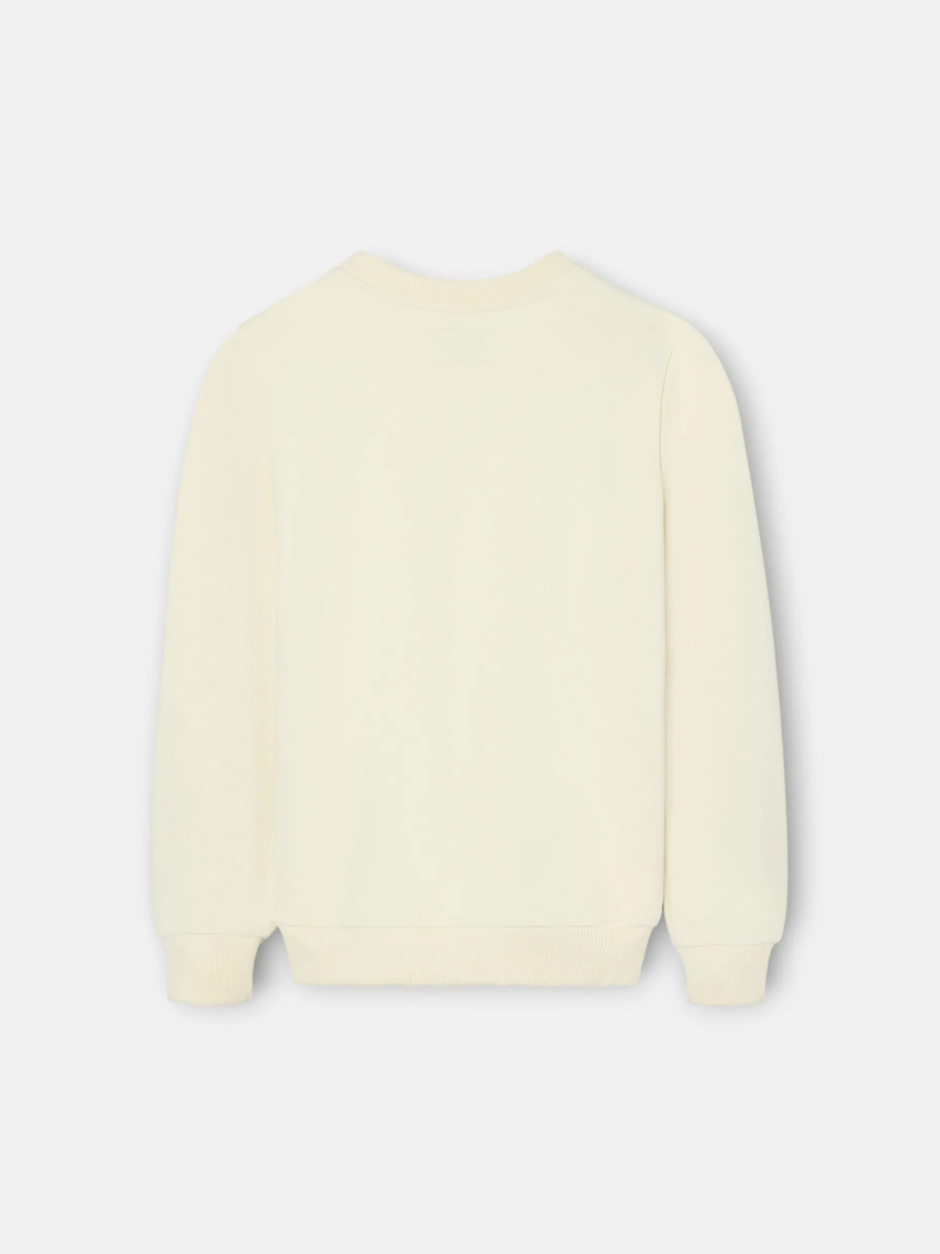 Sudadera kids letras silbon crema