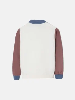 Sudadera kids media cremallera multicolor blanco