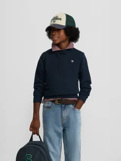 Sudadera kids minilogo azul marino