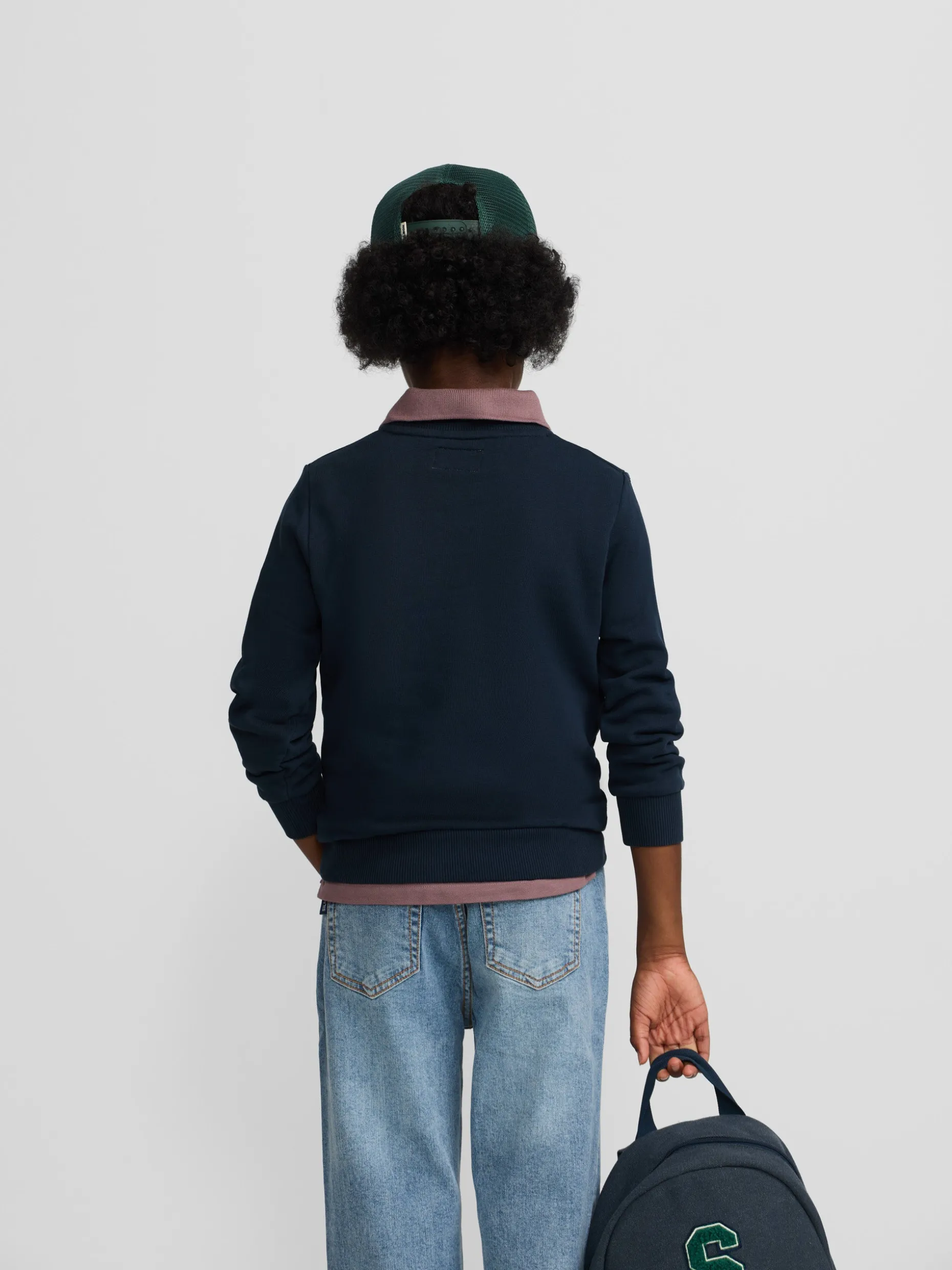 Sudadera kids minilogo azul marino