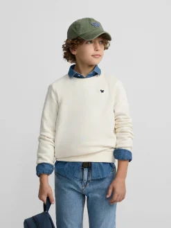Sudadera kids minilogo crema