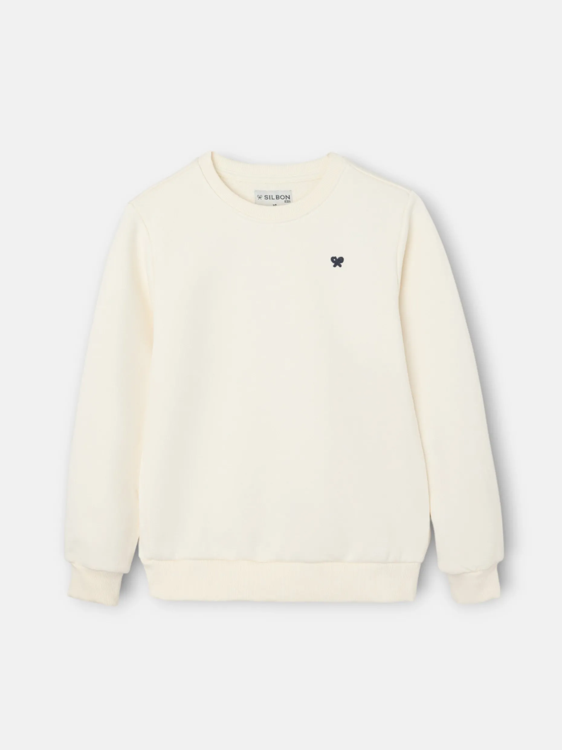 Sudadera kids minilogo crema