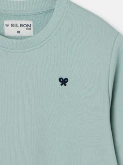 Sudadera kids minilogo verde