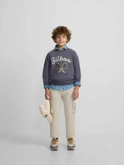 Sudadera kids raqueta junior azul indigo