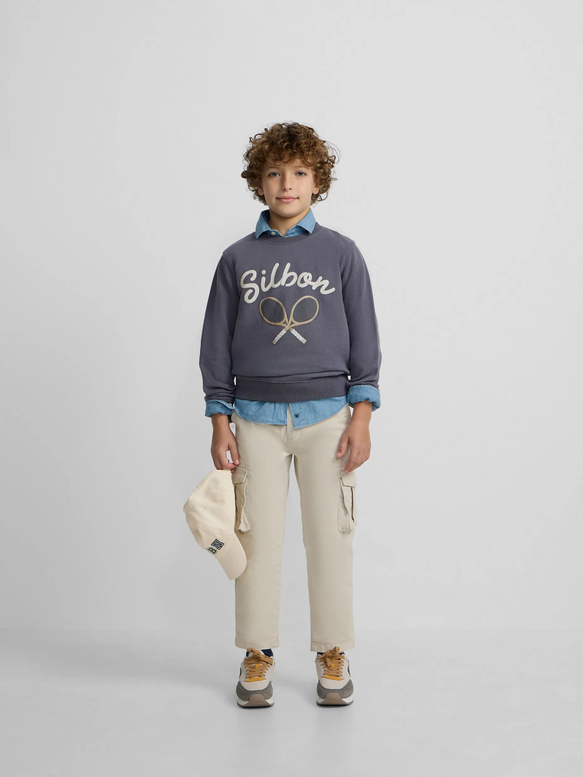 Sudadera kids raqueta junior azul indigo