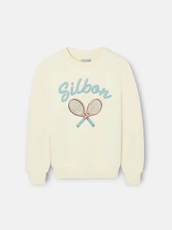 Sudadera kids raqueta junior crema