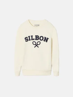 Sudadera kids raqueta media crema