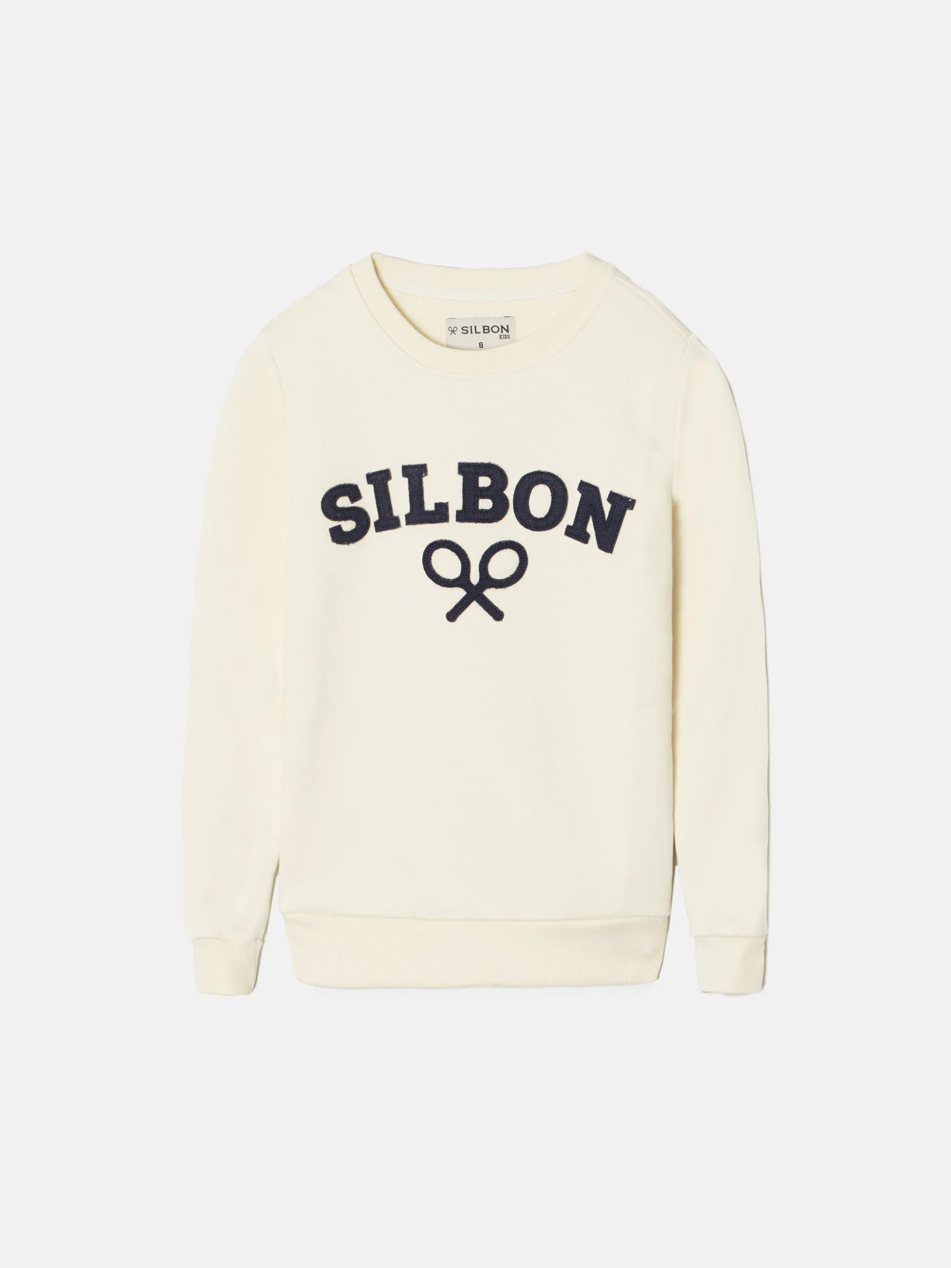 Sudadera kids raqueta media crema