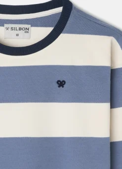 Sudadera kids rayas anchas azules