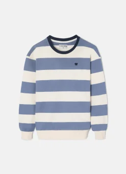 Sudadera kids rayas anchas azules
