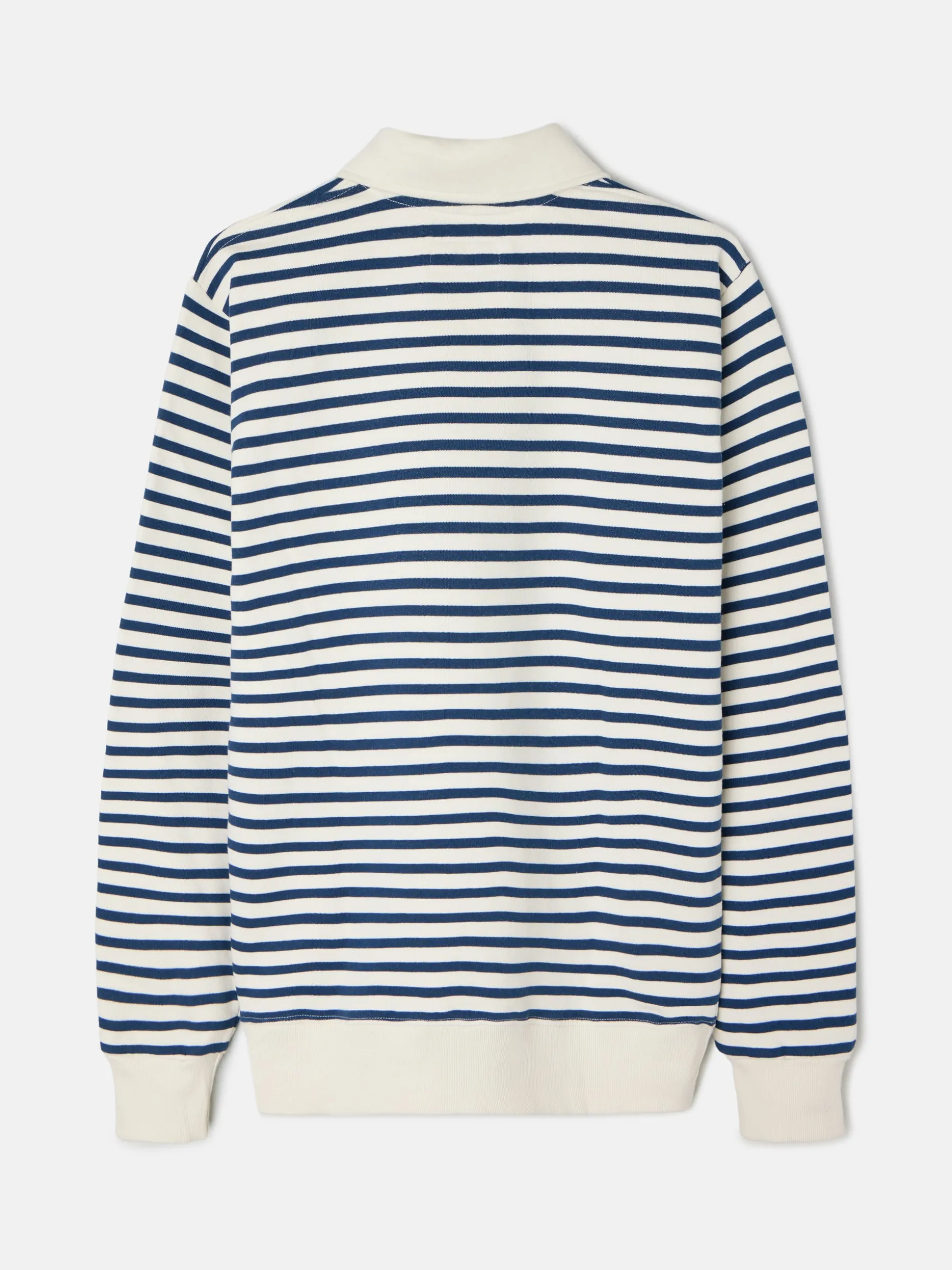 Sudadera media cremallera raya media azul marino
