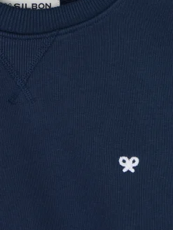 Sudadera minilogo azul marino