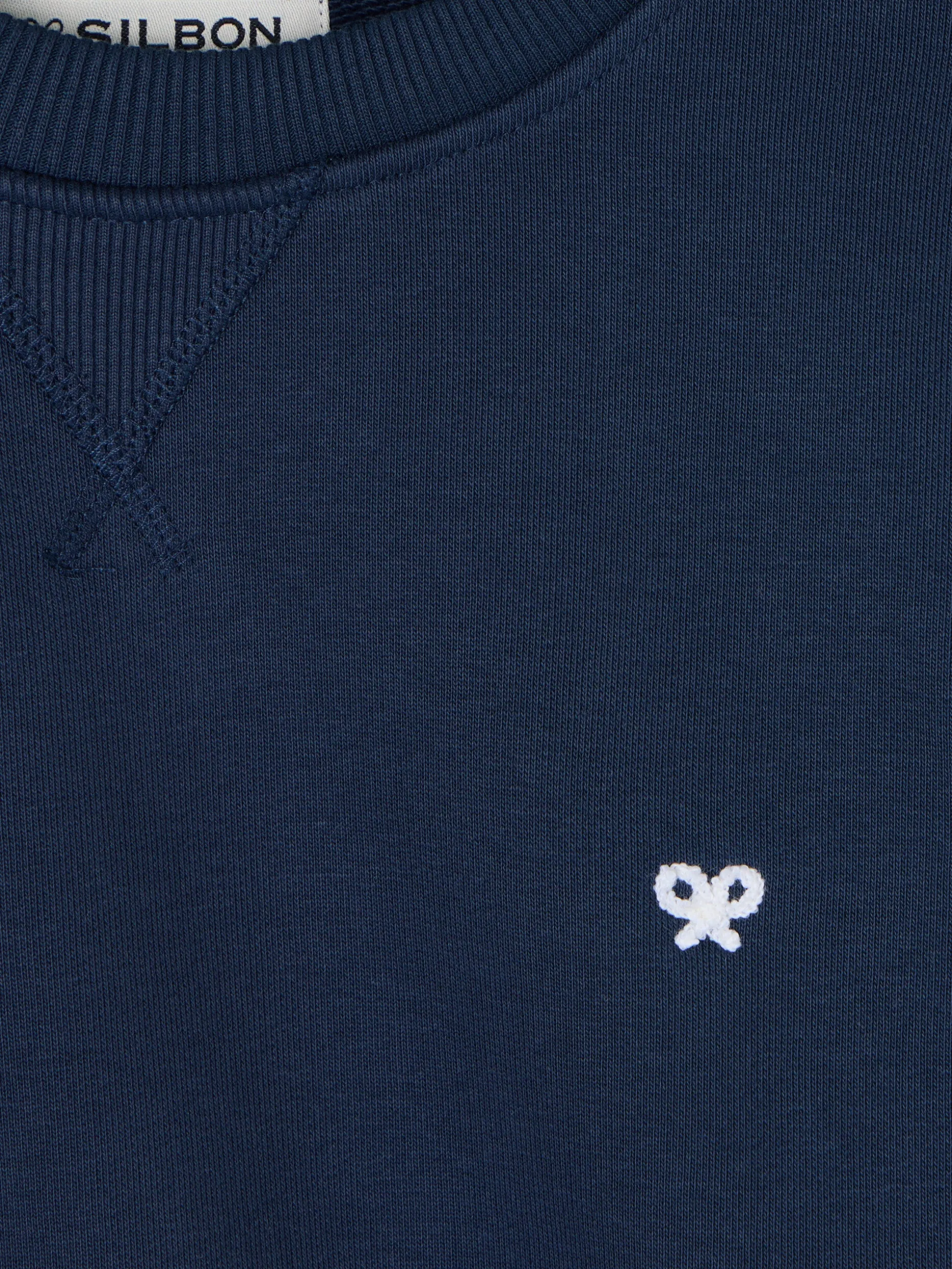 Sudadera minilogo azul marino