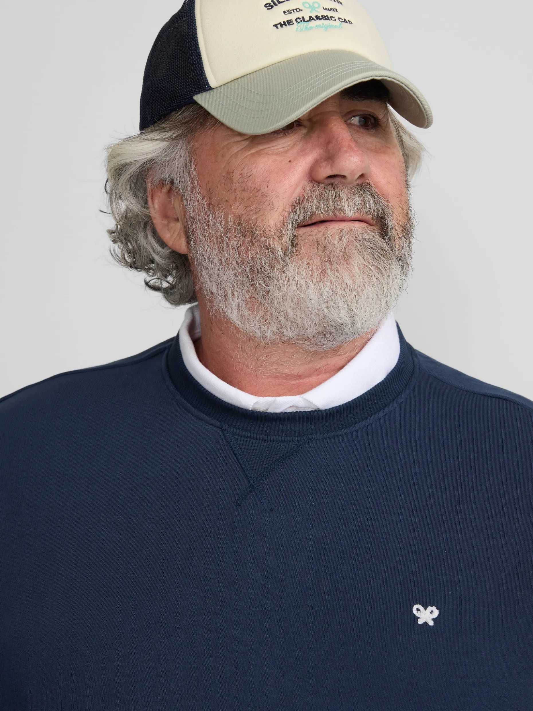 Sudadera minilogo azul marino