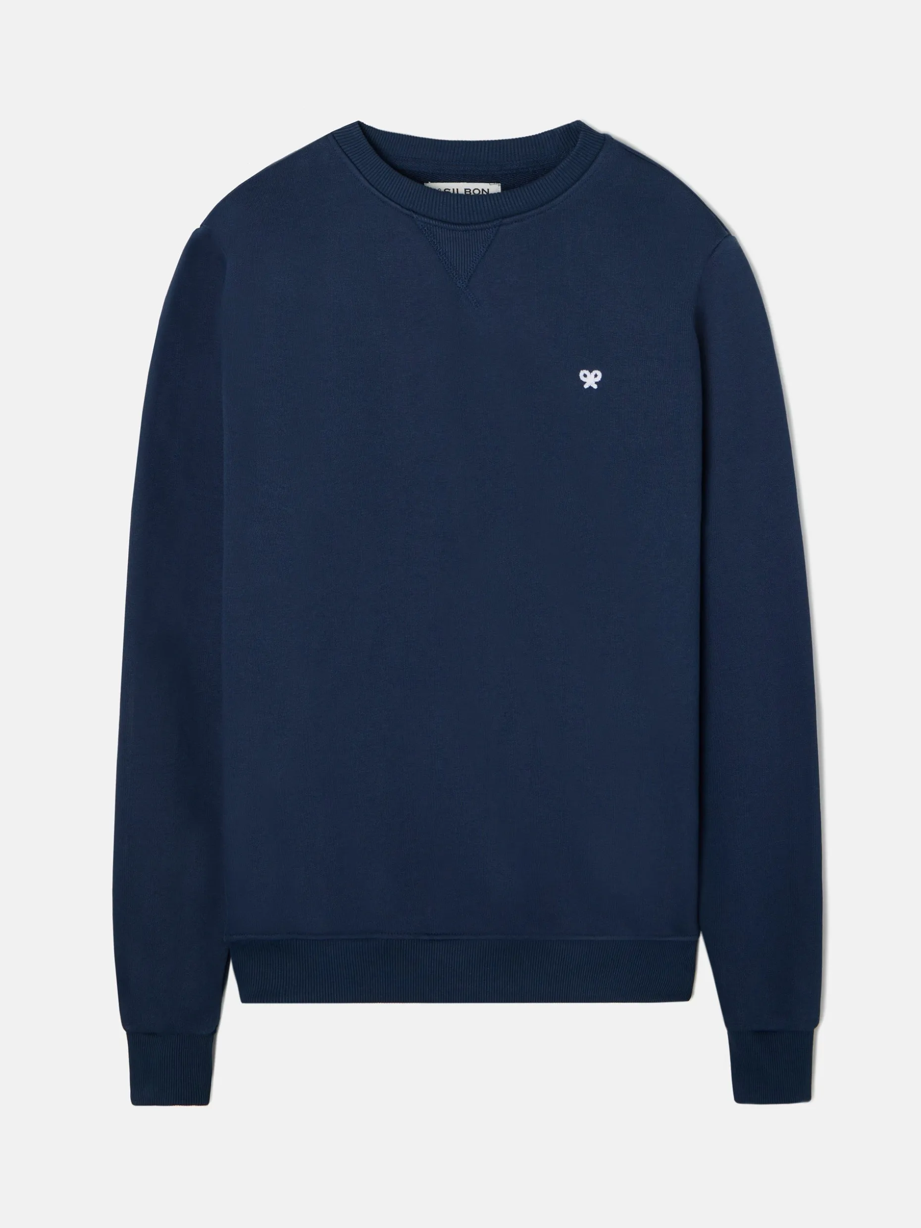 Sudadera minilogo azul marino