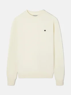 Sudadera minilogo crema