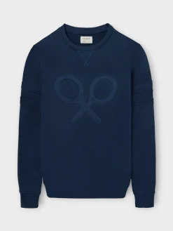 Sudadera raqueta relieve tono marino