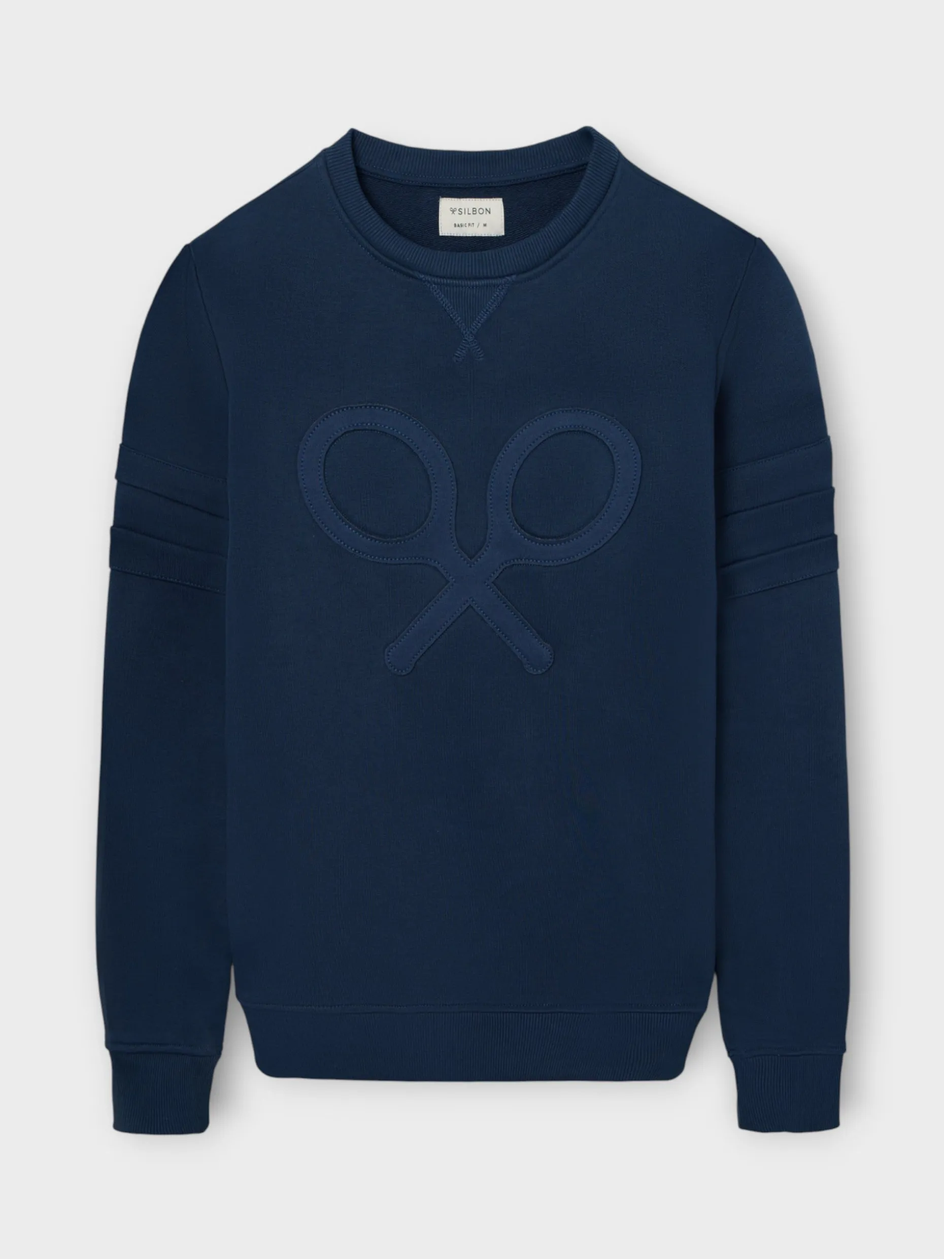 Sudadera raqueta relieve tono marino