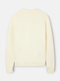 Sudadera raqueta relieve tono crema