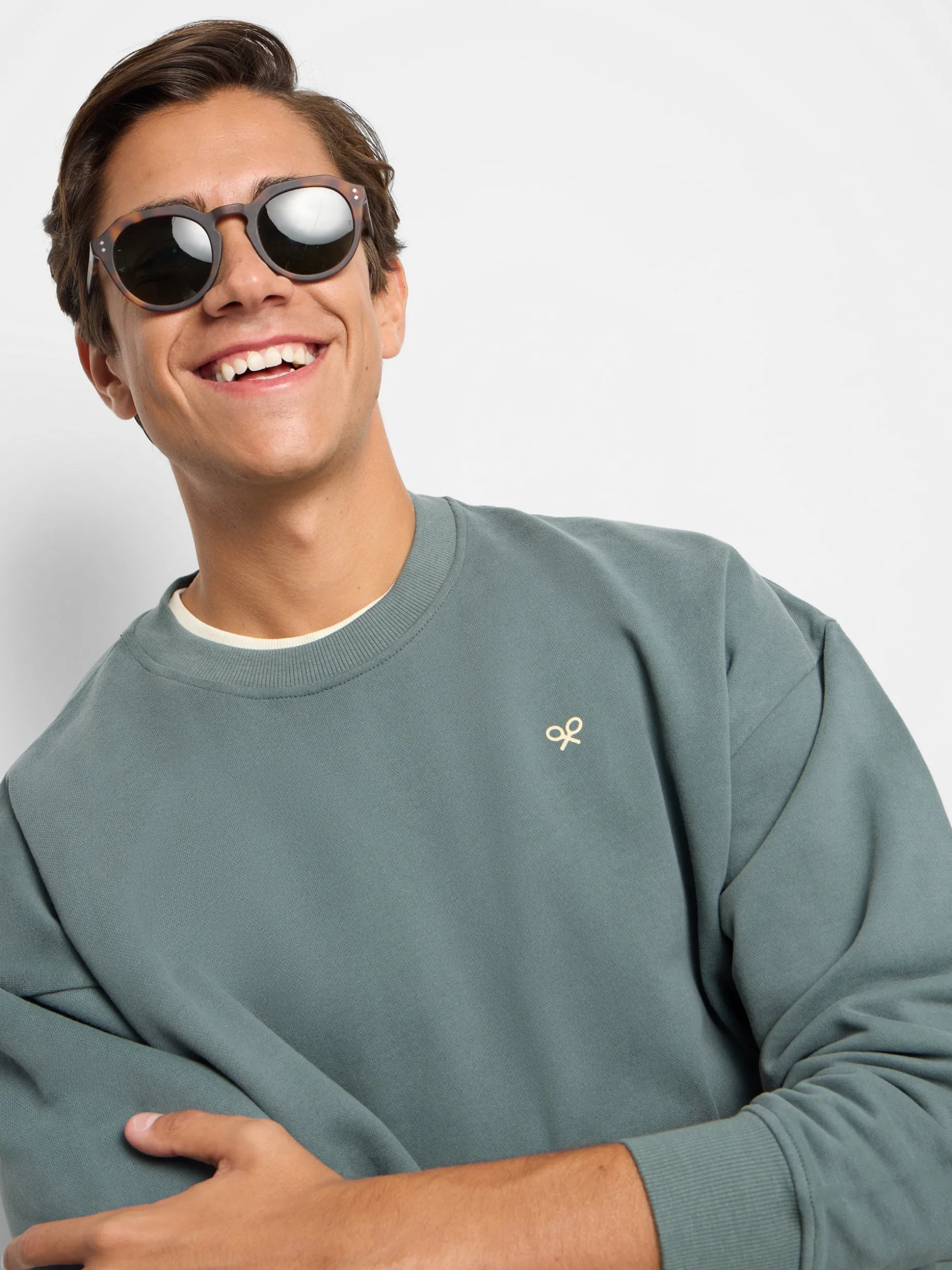 Sudadera relaxed fit culture verde