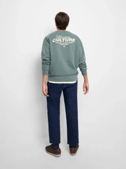 Sudadera relaxed fit culture verde
