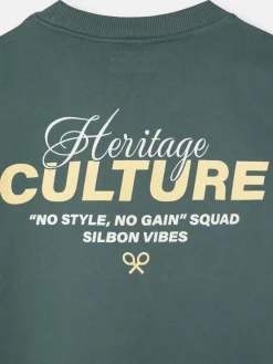 Sudadera relaxed fit culture verde