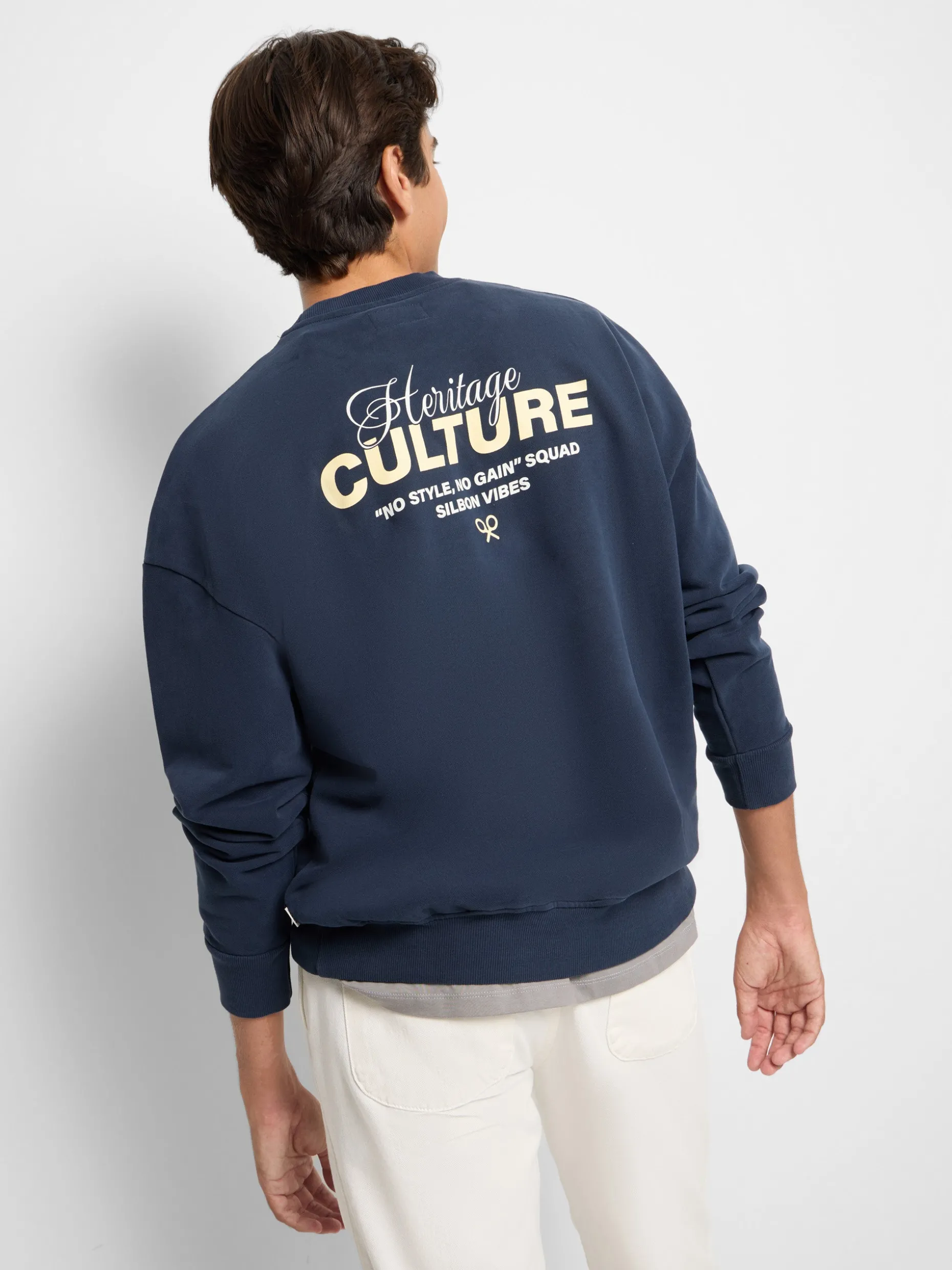 Sudadera relaxed fit culture azul marino