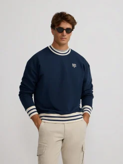 Sudadera relaxed fit ivy league marino
