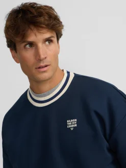 Sudadera relaxed fit ivy league marino