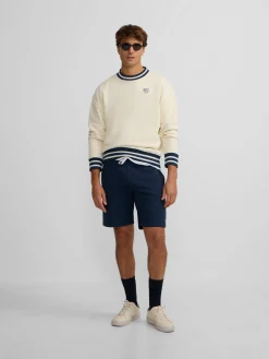Sudadera relaxed fit ivy league crema