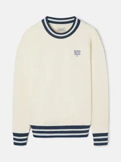 Sudadera relaxed fit ivy league crema