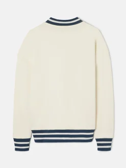 Sudadera relaxed fit ivy league crema