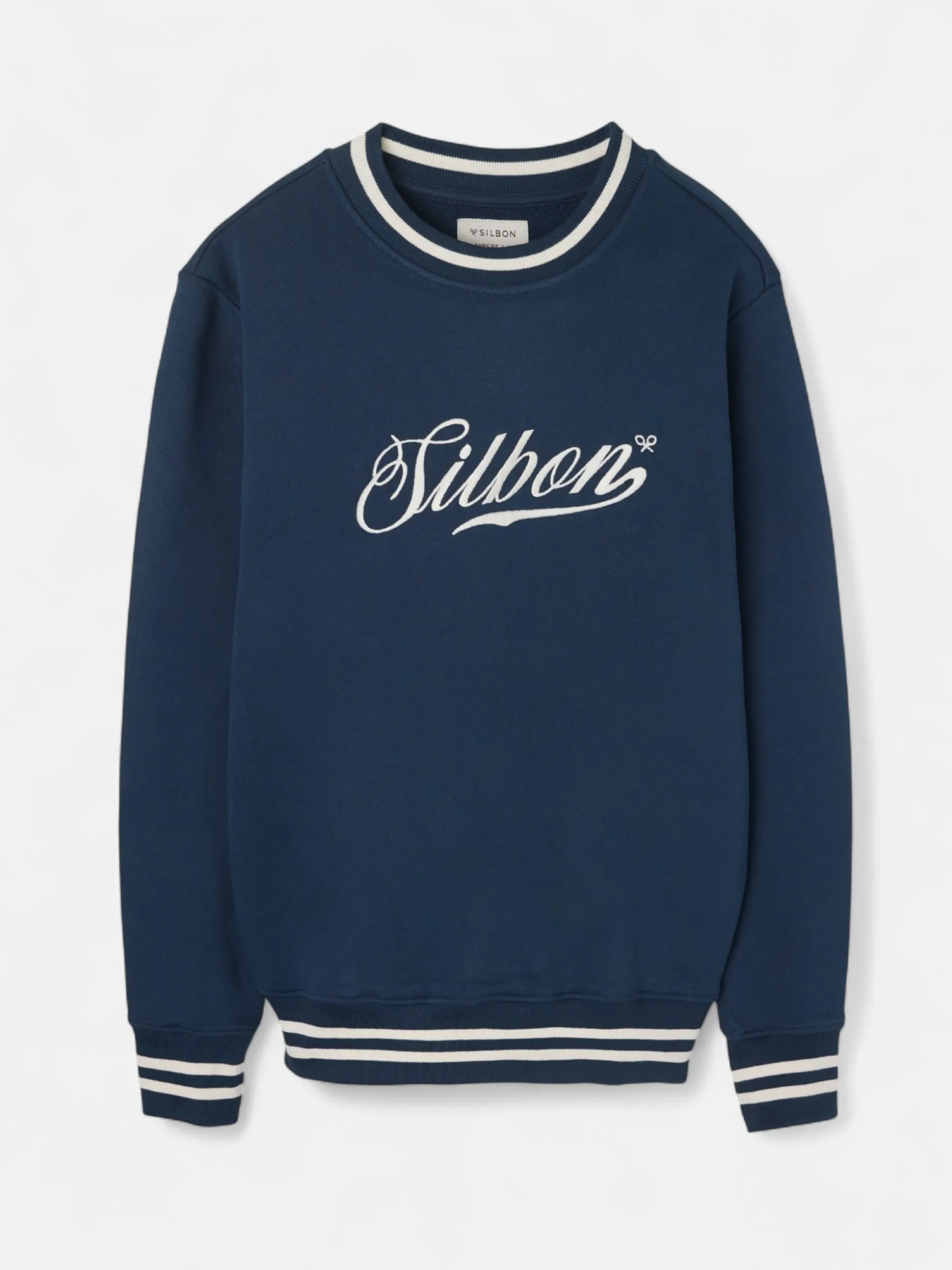 Sudadera retro lettering marino