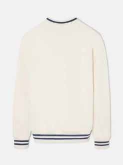 Sudadera retro lettering crema