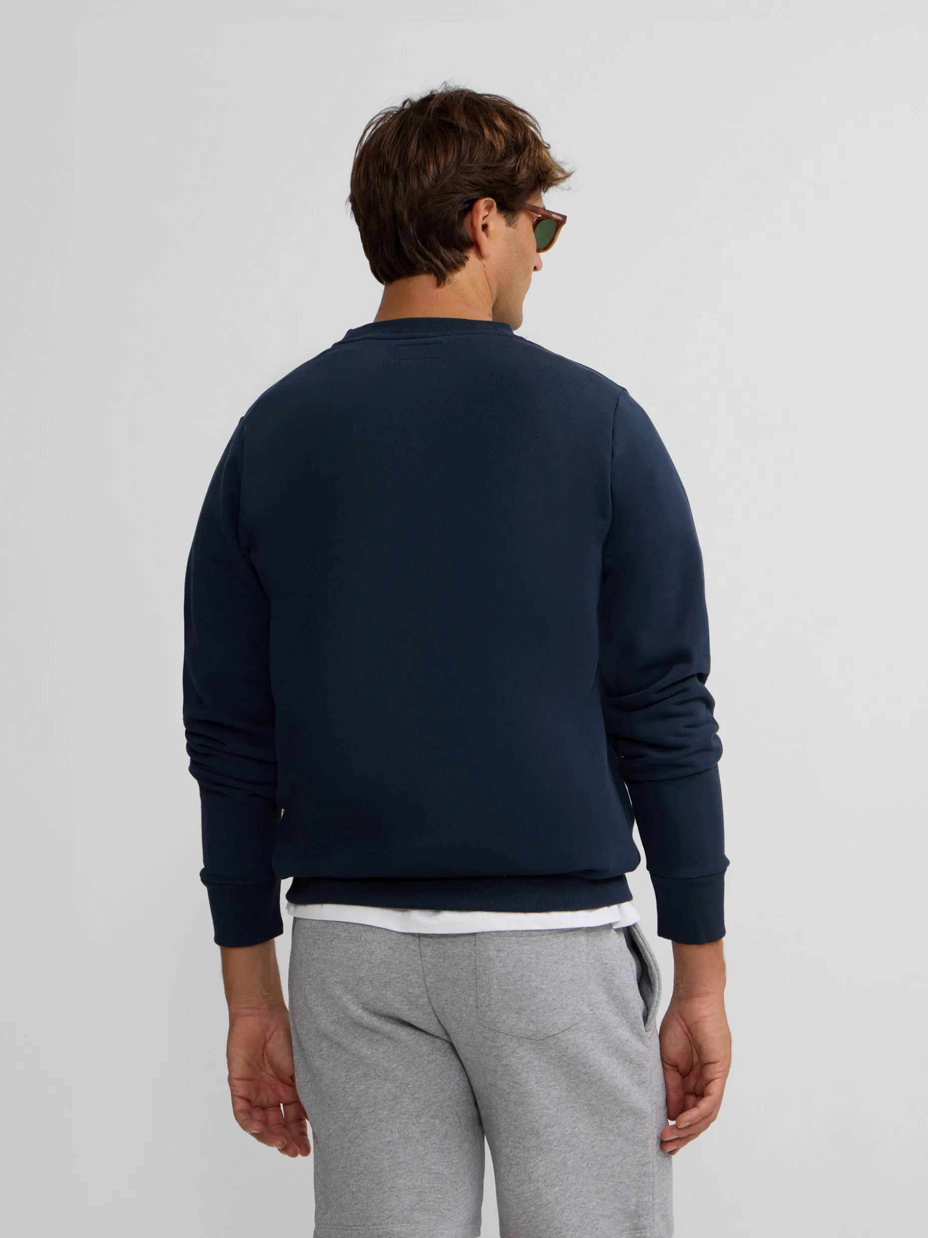 Sudadera silbon flock azul marino