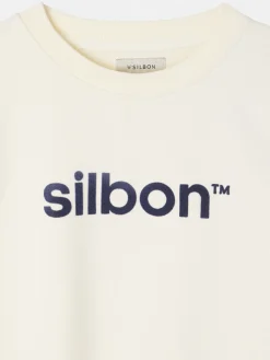 Sudadera silbon flock crema