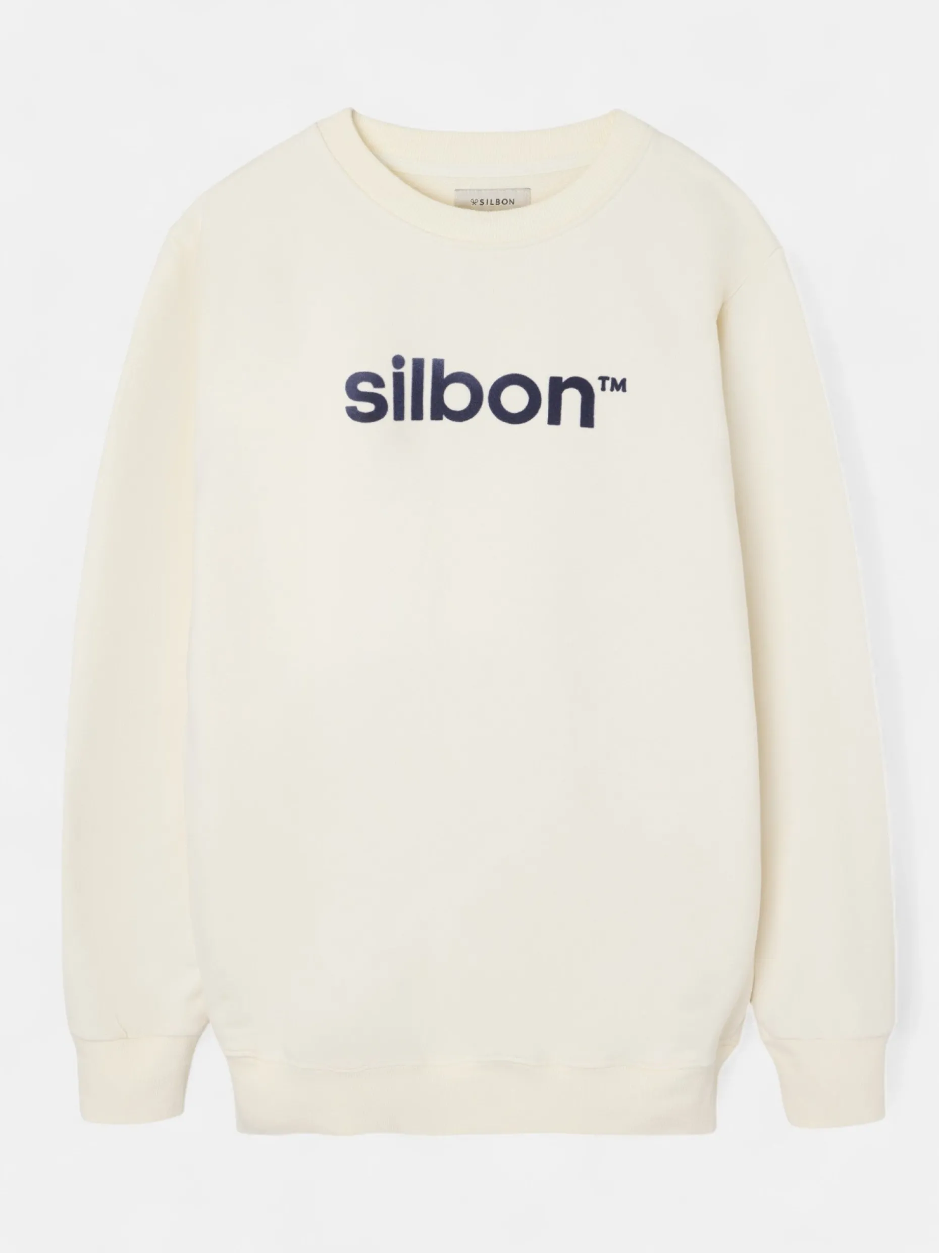Sudadera silbon flock crema