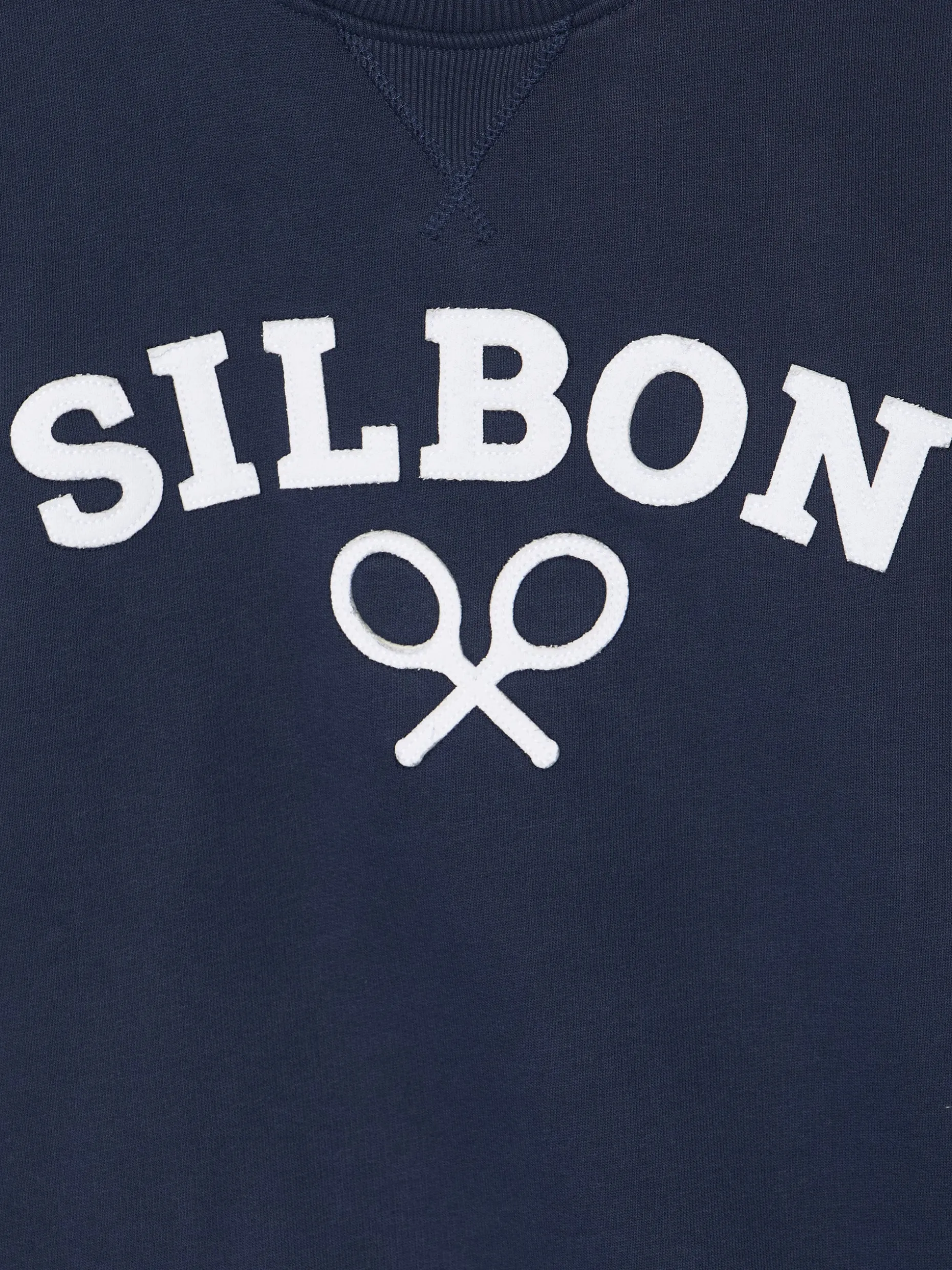Sudadera silbon raqueta media azul marino