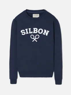 Sudadera silbon raqueta media azul marino