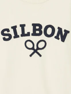 Sudadera silbon raqueta media crema