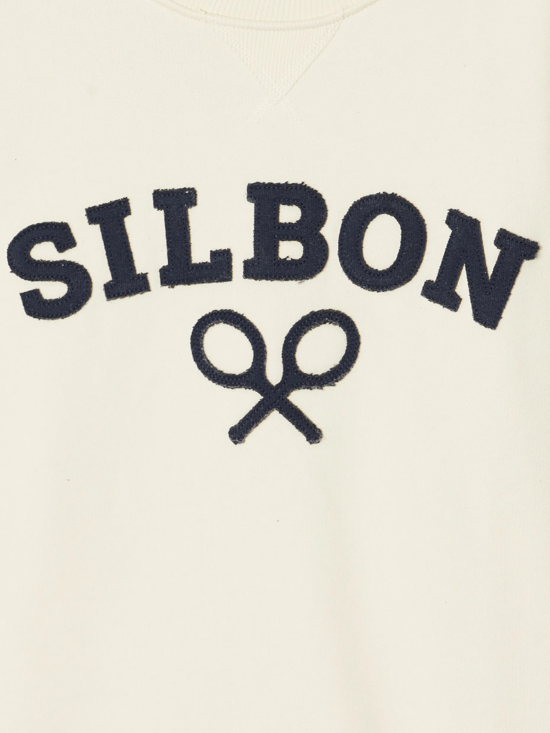 Sudadera silbon raqueta media crema