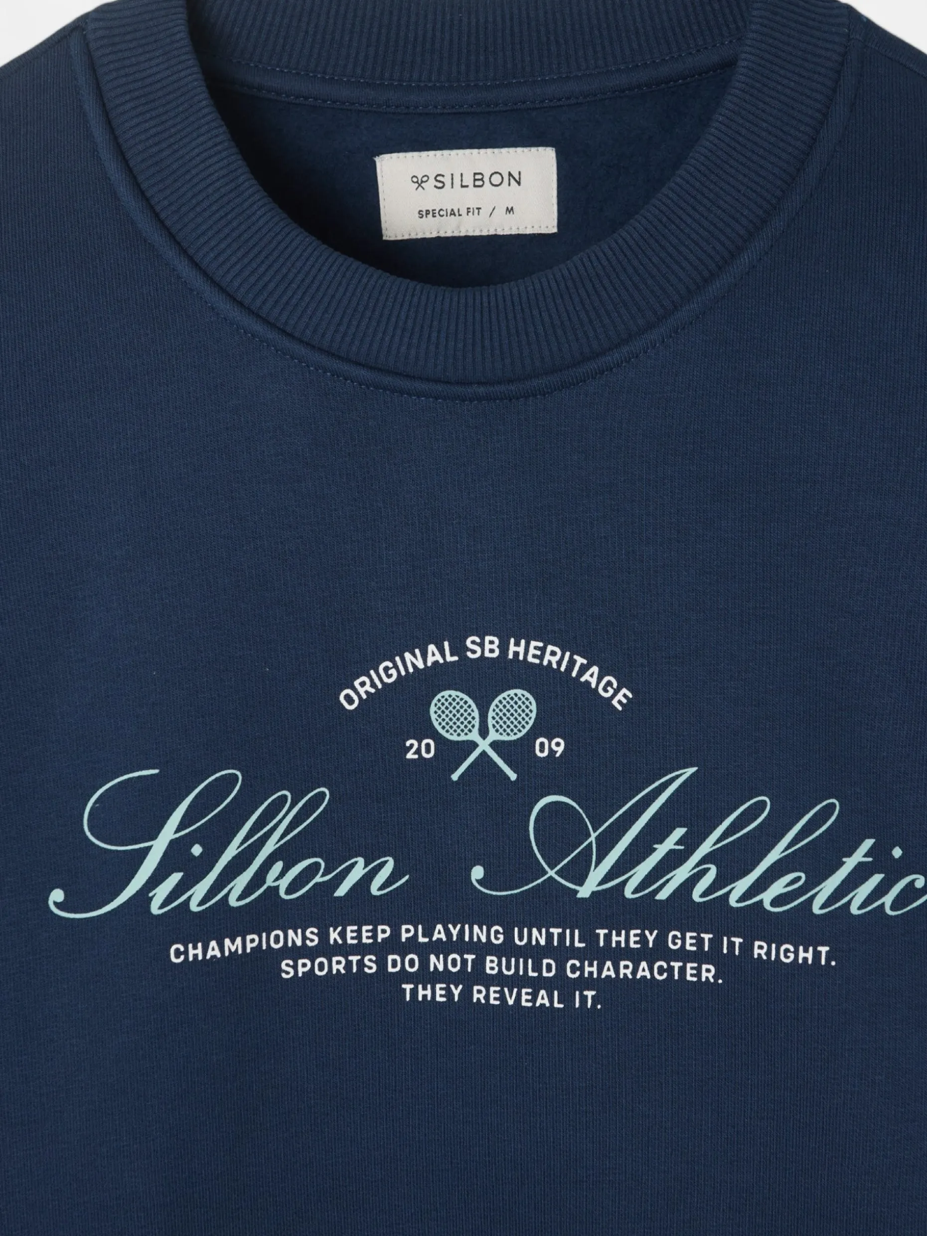 Sudadera special fit lettering azul marino
