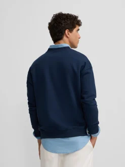 Sudadera special fit lettering azul marino