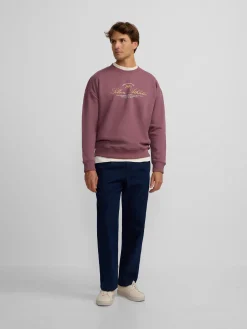 Sudadera special fit lettering burdeos