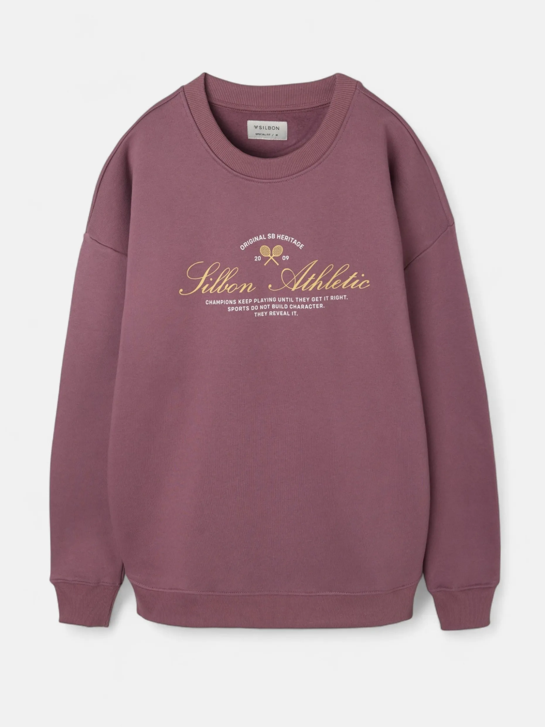 Sudadera special fit lettering burdeos